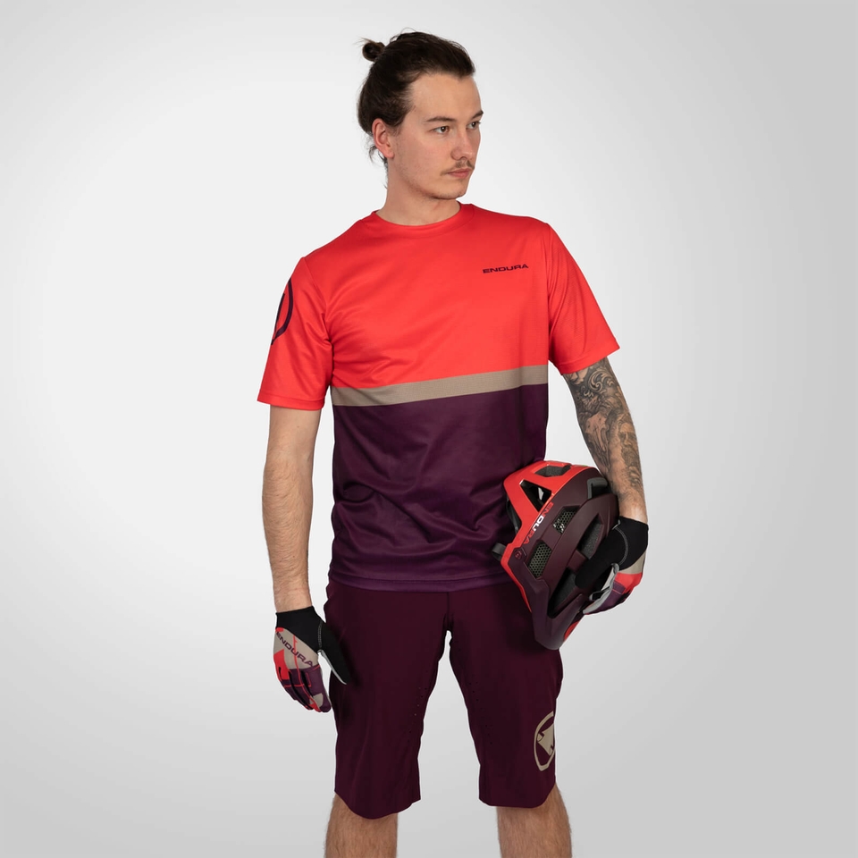 SingleTrack Core T-Shirt II für Herren - Aubergine