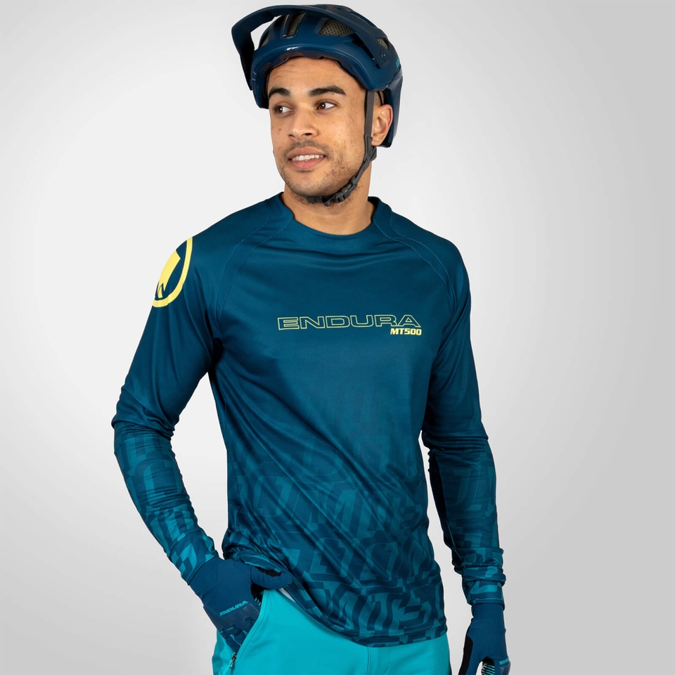 MT500 L/S Print Tee LTD - Blue
