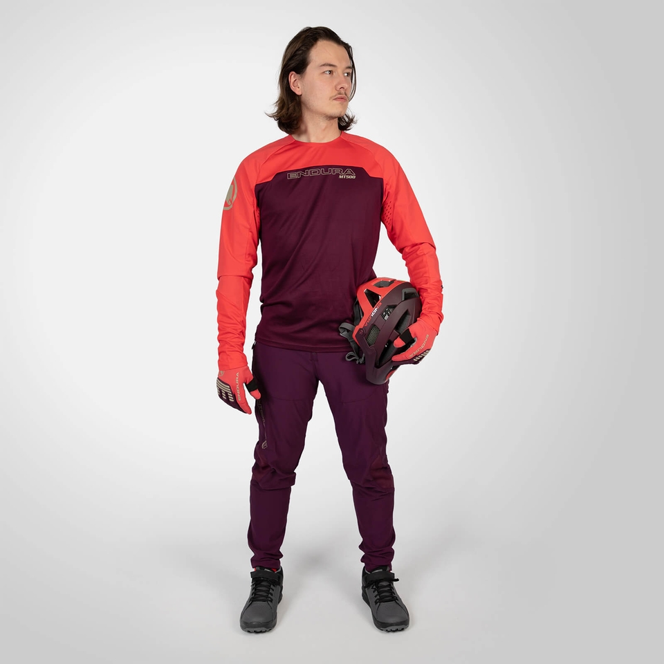 Men's MT500 Burner L/S Jersey - Aubergine