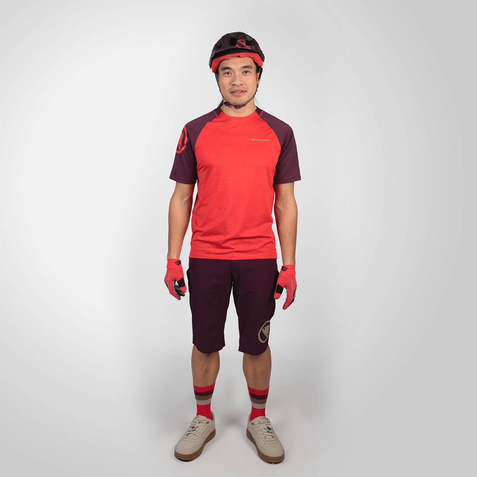 Men's SingleTrack S/S Tee - Pomegranate