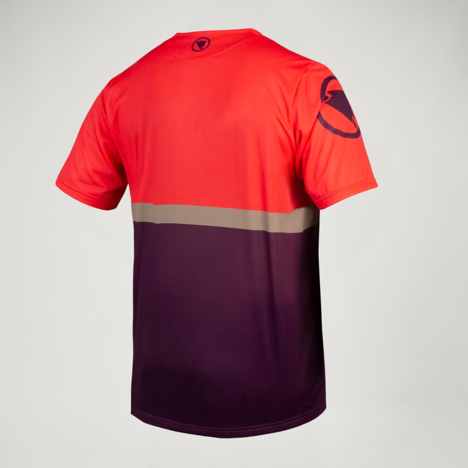 SingleTrack Kurzarmtrikot für Herren - Granatapfel