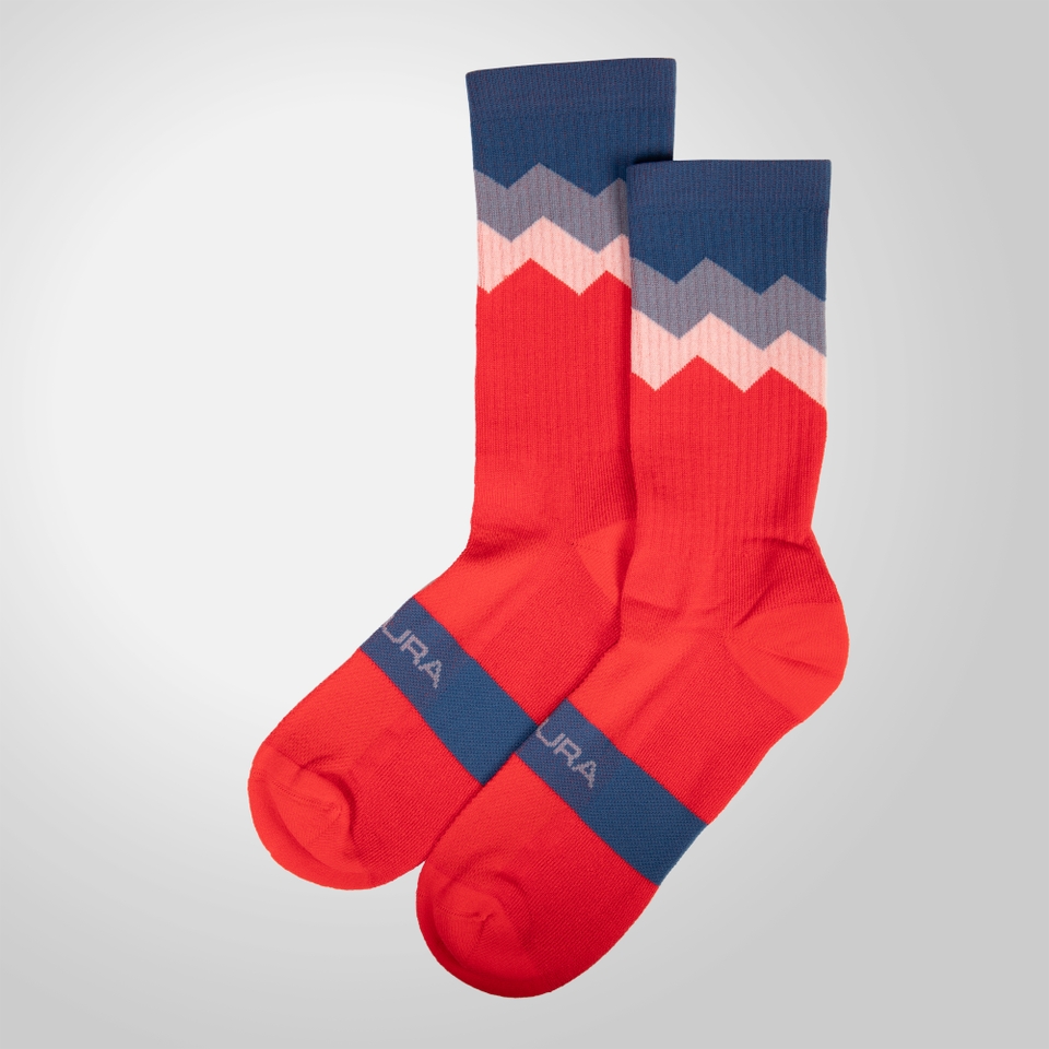 Jagged Sock - Pomegranate