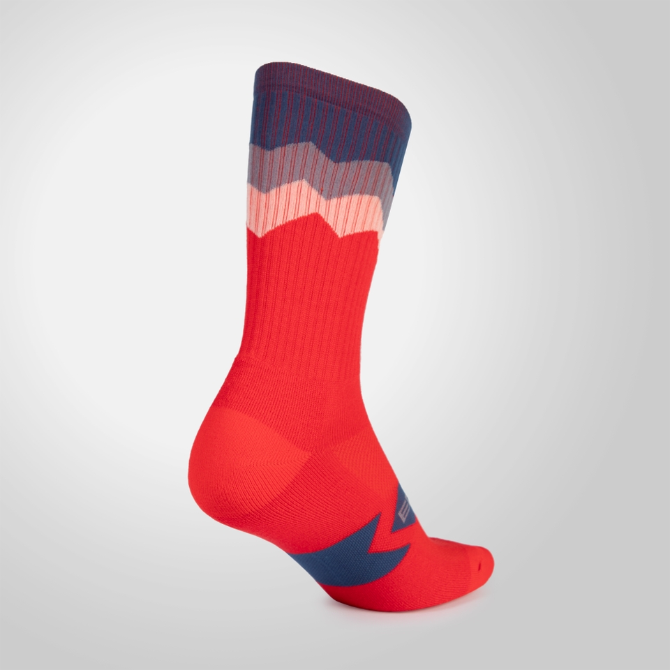 Jagged Sock - Pomegranate