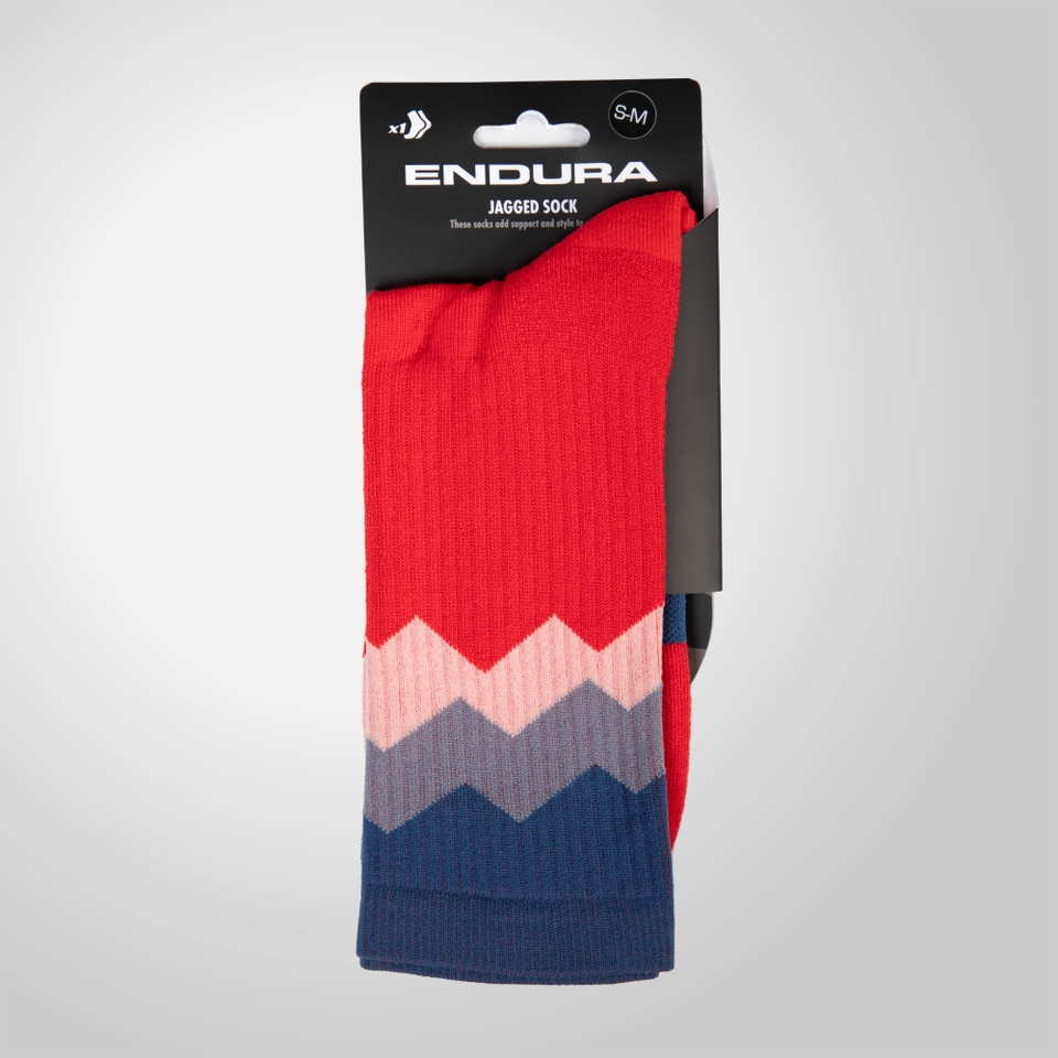 Jagged Sock - Pomegranate