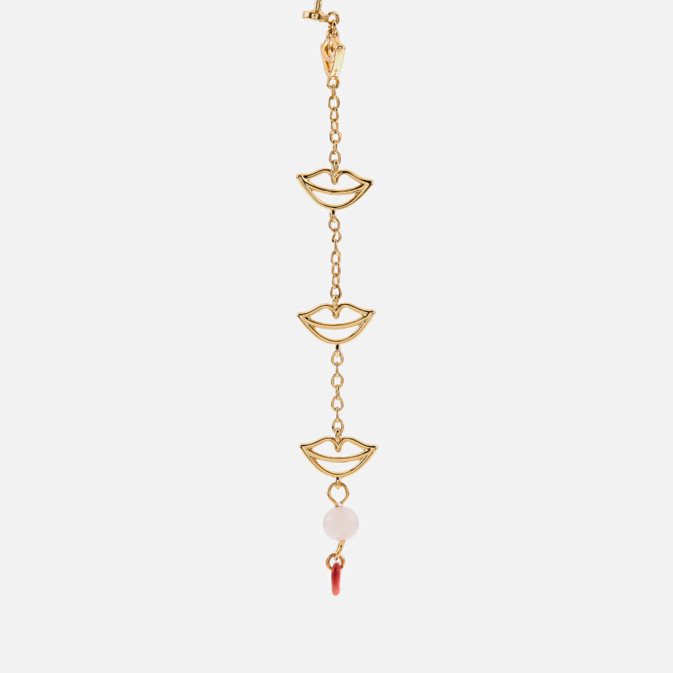 LULU Copenhagen Topping Long 4 Secrets Gold-Plated Single Earring