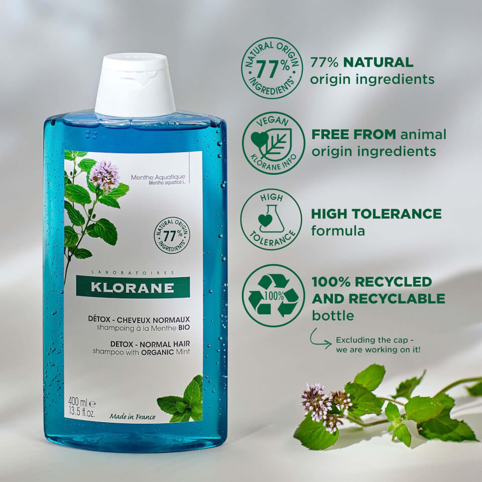 KLORANE Detox Shampoo with Aquatic Mint 400ml