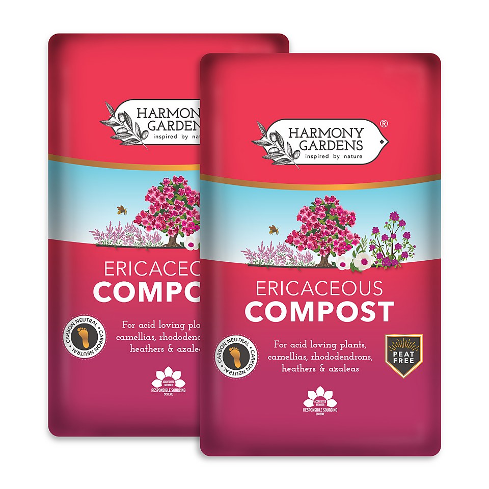 Harmony Gardens Ericaceous Compost 2 Bags (Total 80L / 27kg) Homebase
