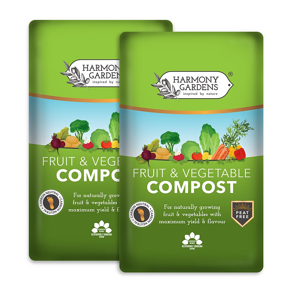 Harmony Gardens Fruit & Vegetable Compost 2 Bags (Total 80L / 30.2kg