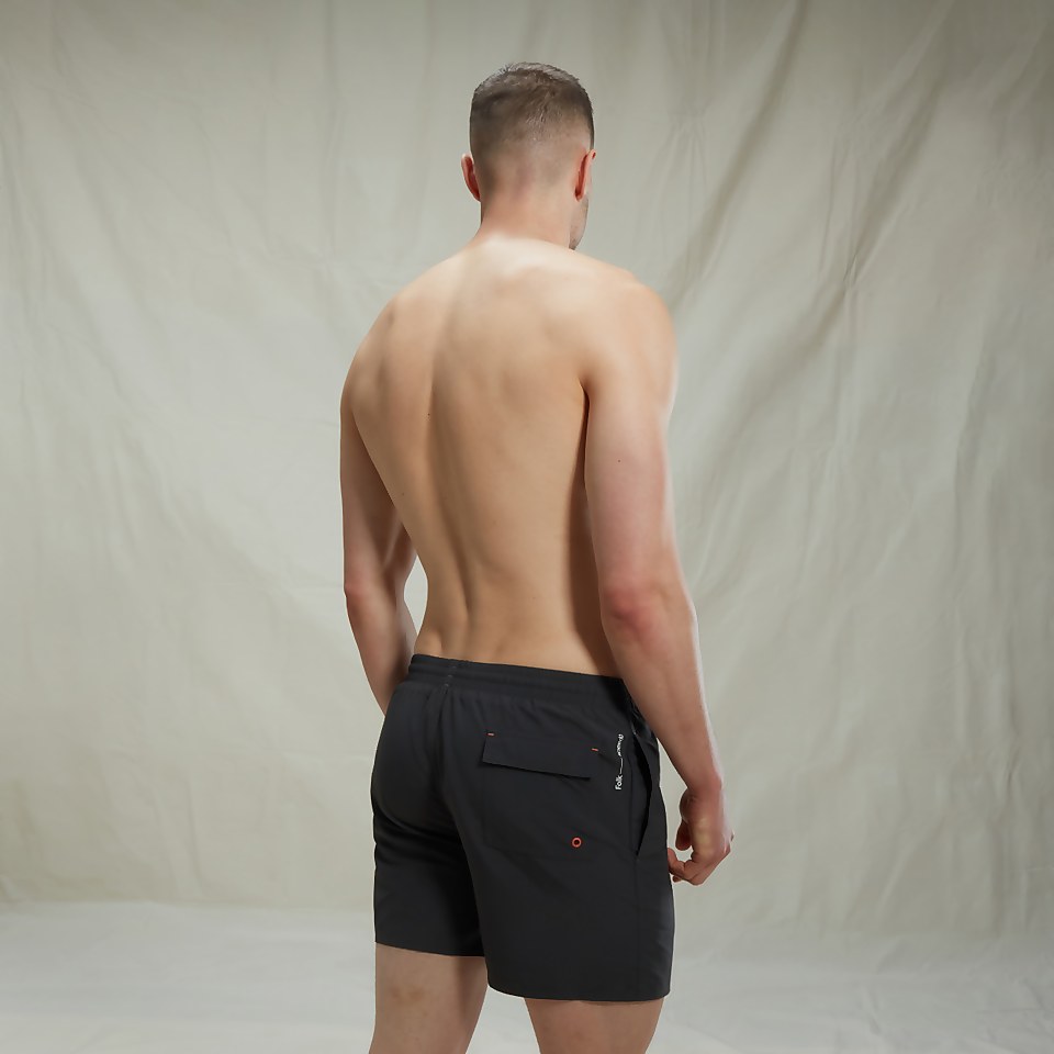 Folk x Speedo 16" Solid Black Swim Shorts