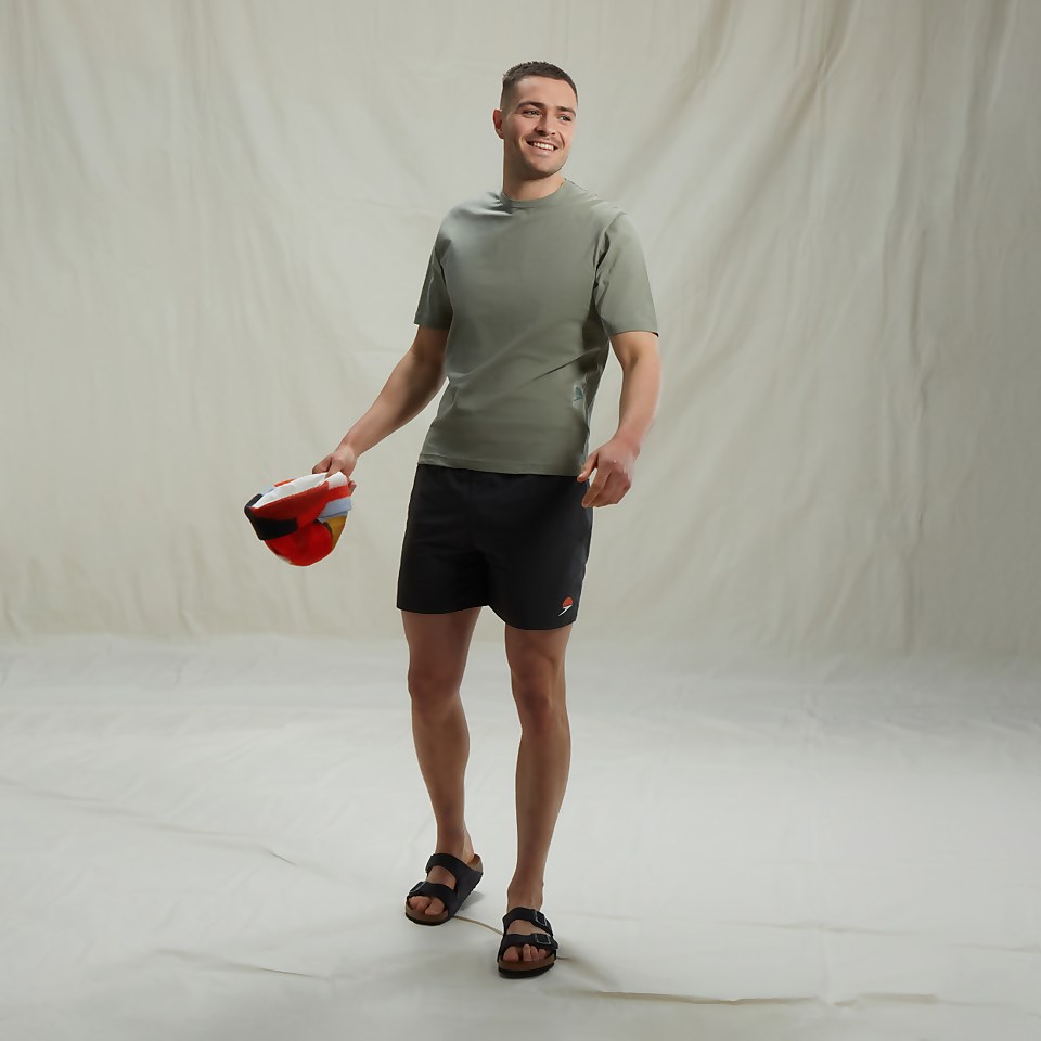 Folk x Speedo 16" Solid Black Swim Shorts