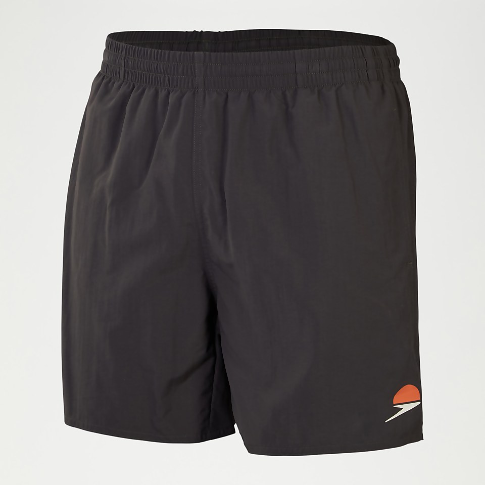 Folk x Speedo 16" Solid Black Swim Shorts