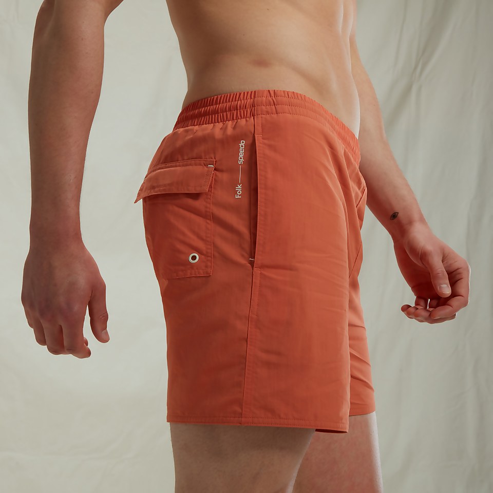 Folk x Speedo 16" Solid Orange Swim Shorts