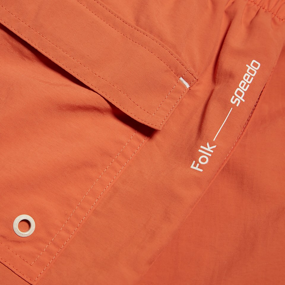 Folk x Speedo 16" Solid Orange Swim Shorts