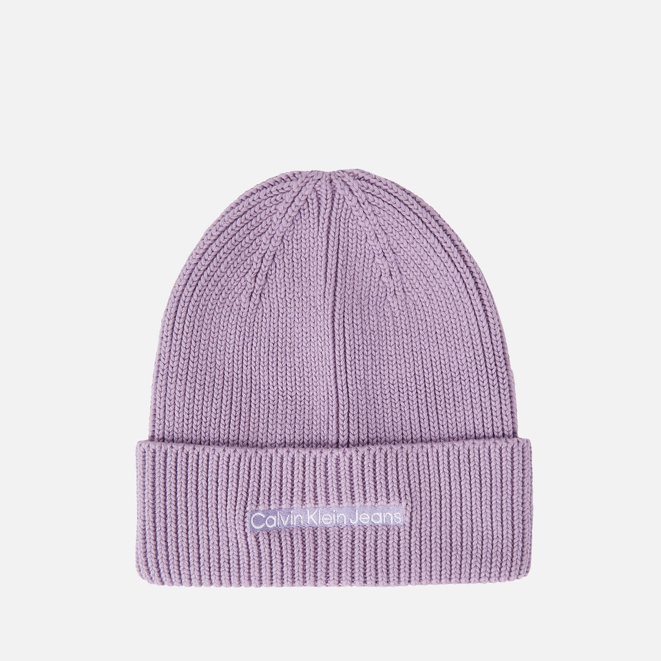 Calvin Klein Jeans Institutional Ribbed-Cotton Blend Beanie