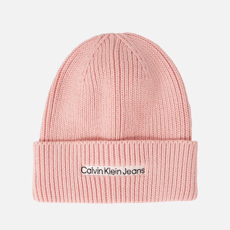Calvin Klein Jeans Institutional Ribbed-Cotton Blend Beanie