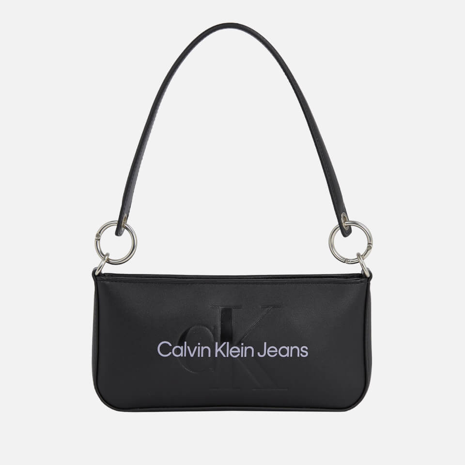 Calvin Klein Jeans Faux Leather Sculpted Monogram Shoulder Pouch