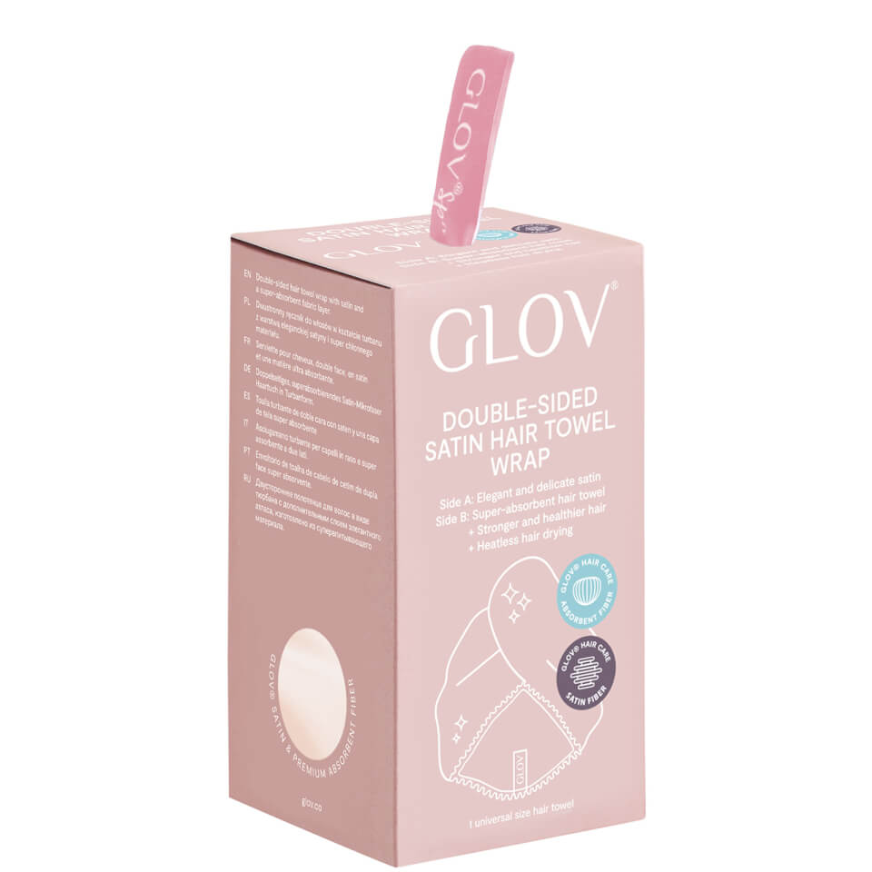 GLOV® Double-Sided Satin Premium Hair Wrap Towel - Satin Champagne