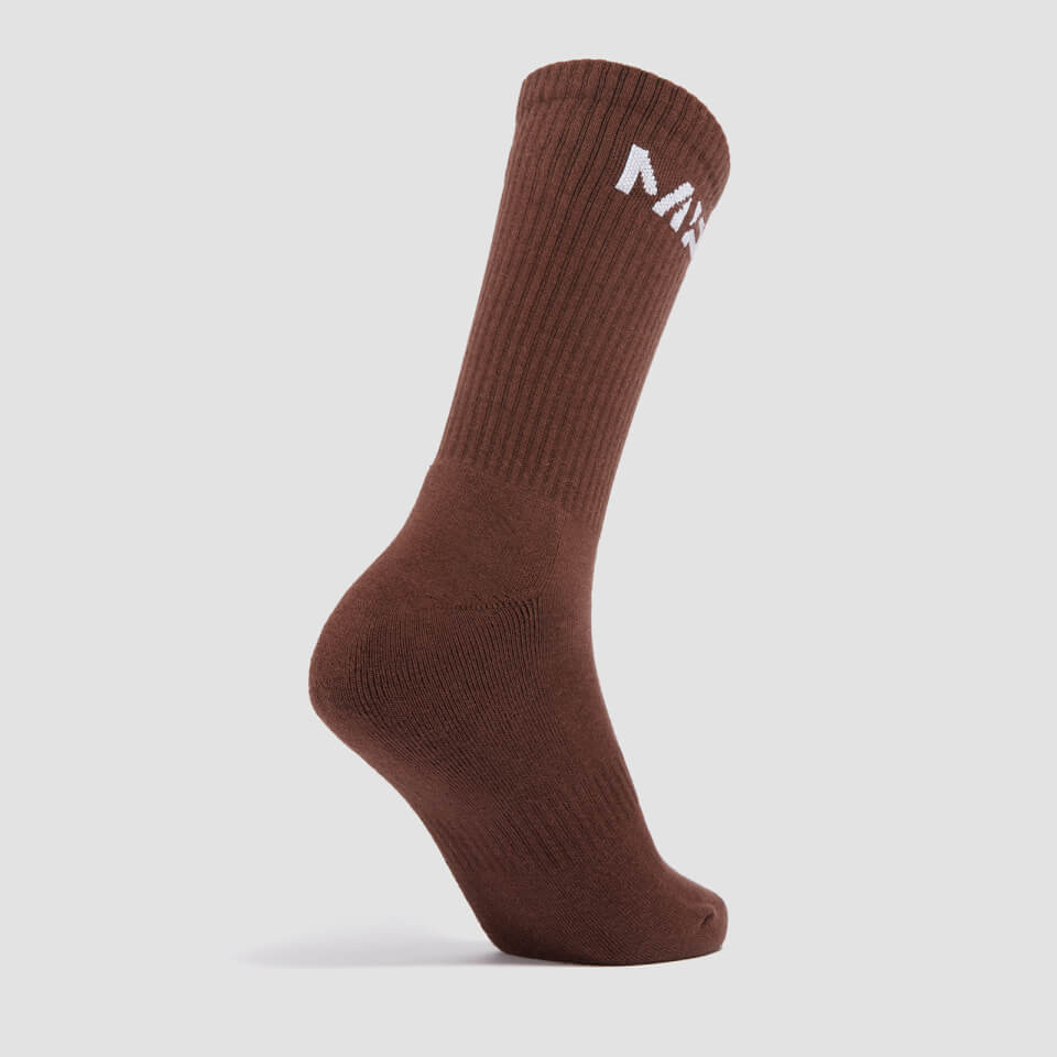 MP Unisex Crew Socks (3 pack) - Dark Brown/Light Taupe/Cream