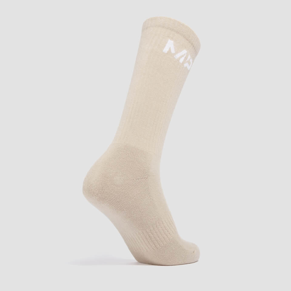 MP Unisex Crew Socks (3 pack) - Dark Brown/Light Taupe/Cream