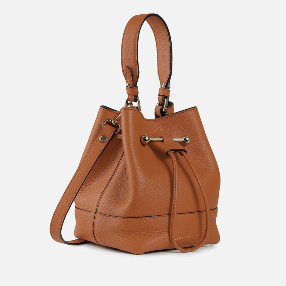 Strathberry Lana Osette Pebble-Grain Leather Bucket Bag
