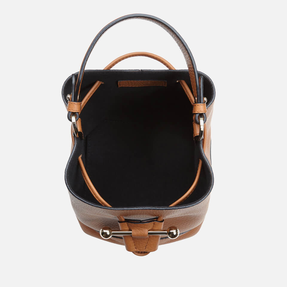 Strathberry Lana Osette Pebble-Grain Leather Bucket Bag