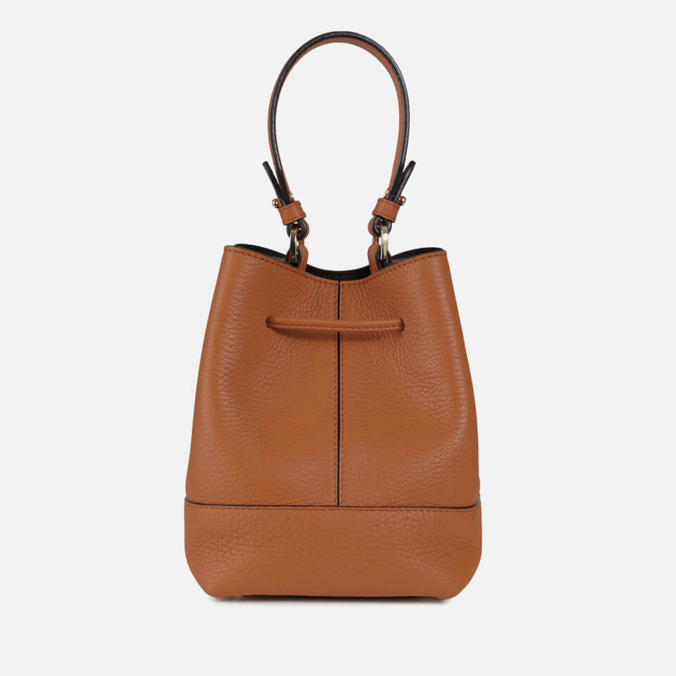 Strathberry Lana Osette Pebble-Grain Leather Bucket Bag