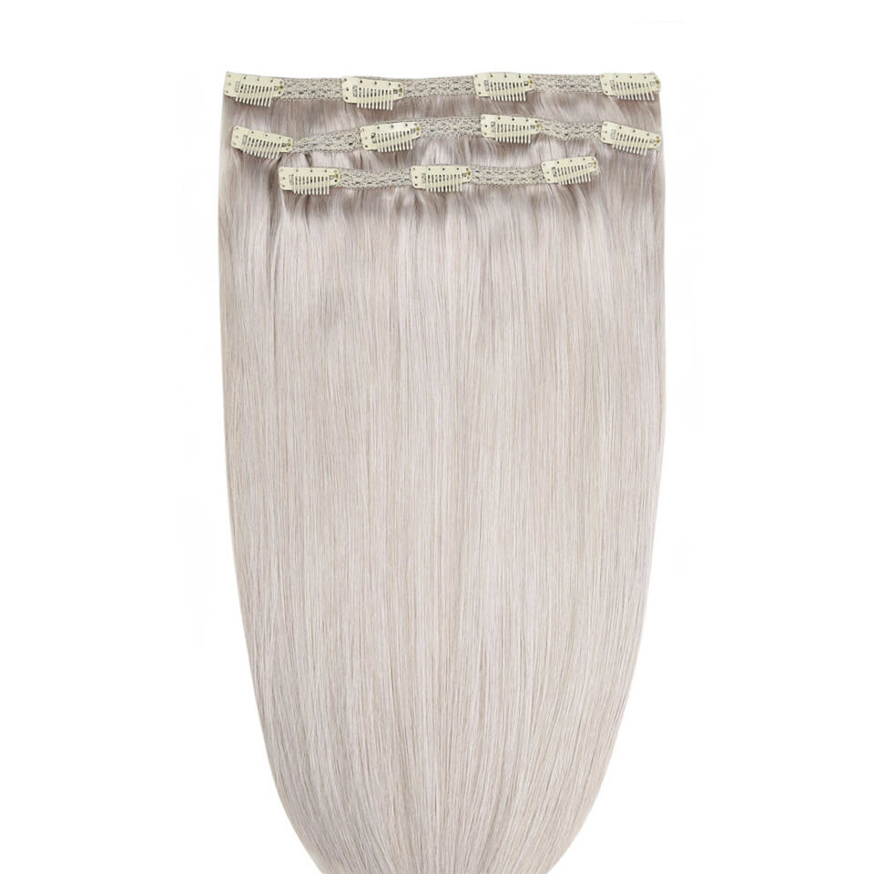 Beauty Works Deluxe Clip-in 18 Inch Extensions - Silver