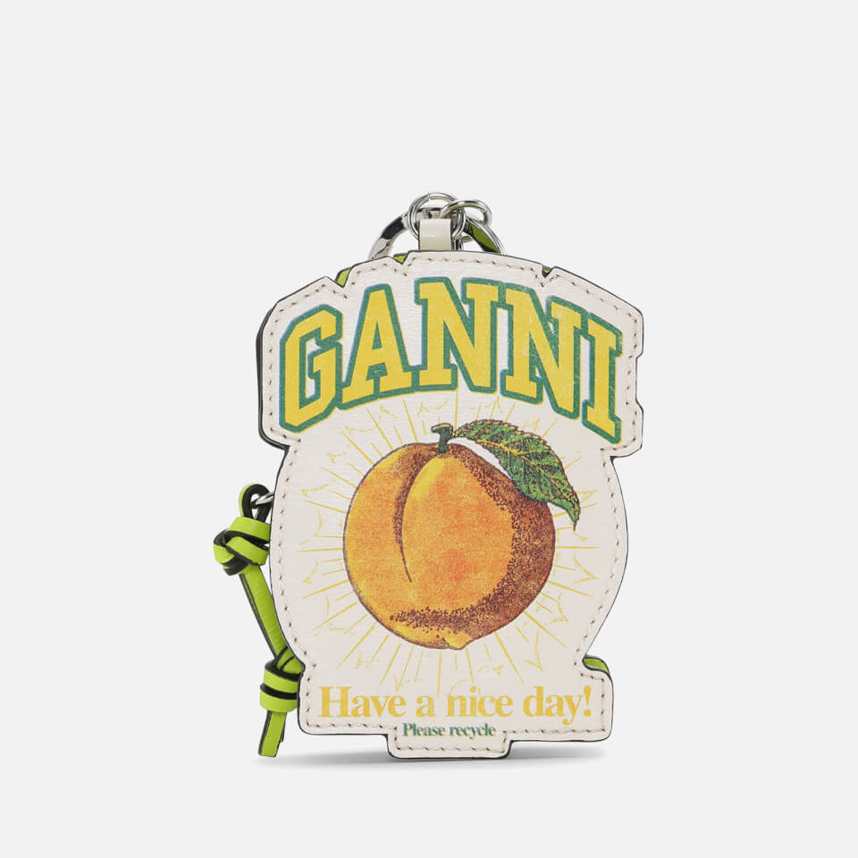 Ganni Peach Printed Recycled Leather Coin Purse