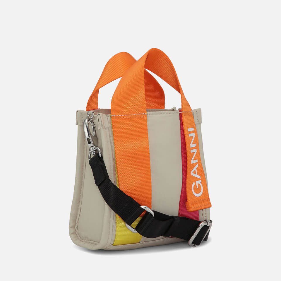 Ganni Tech Small Recycled Canvas Tote Bag