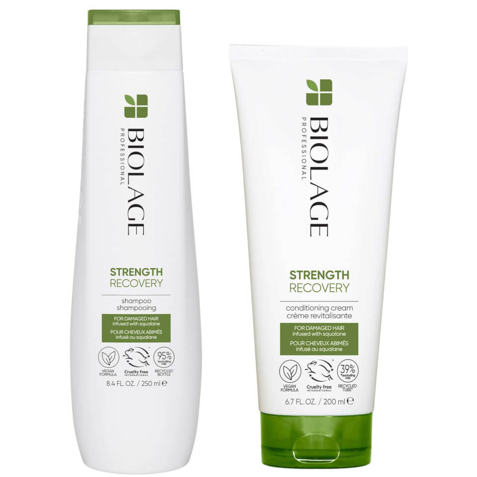 Biolage Professional Strength Recovery Vegan Cleansing Shampoo and Conditioner Duo for Damaged Hair