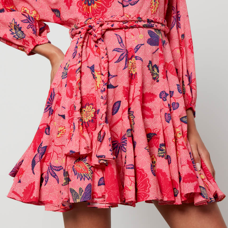 Rhode Ella Floral-Print Cotton Dress - XS | Coggles