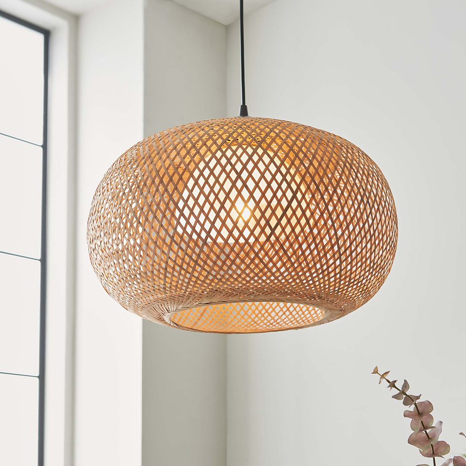 Laggan Globe Pendant Ceiling Light - Natural