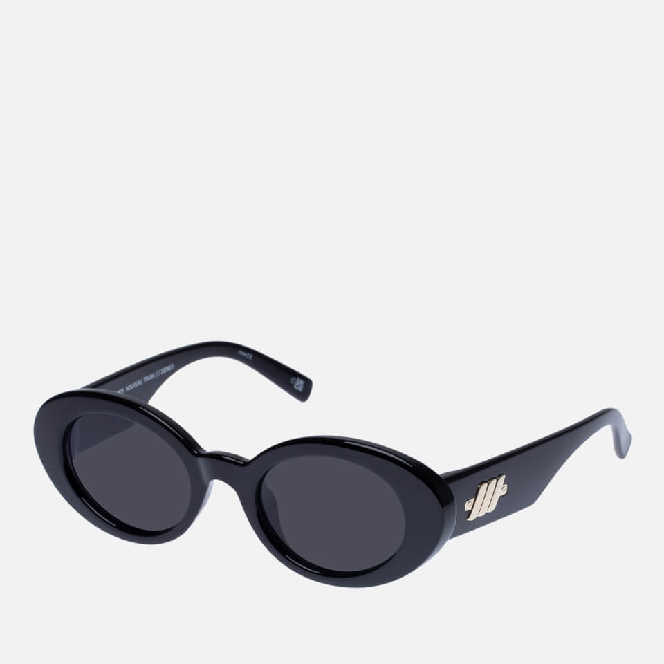 Le Specs Nouveau Trash Acetate Oval-Frame Sunglasses