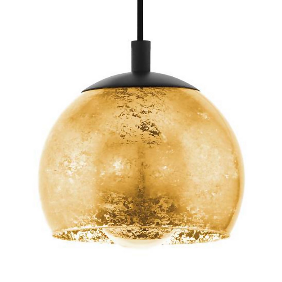 Eglo Albaraccin Pendant Ceiling Light - Black & Gold