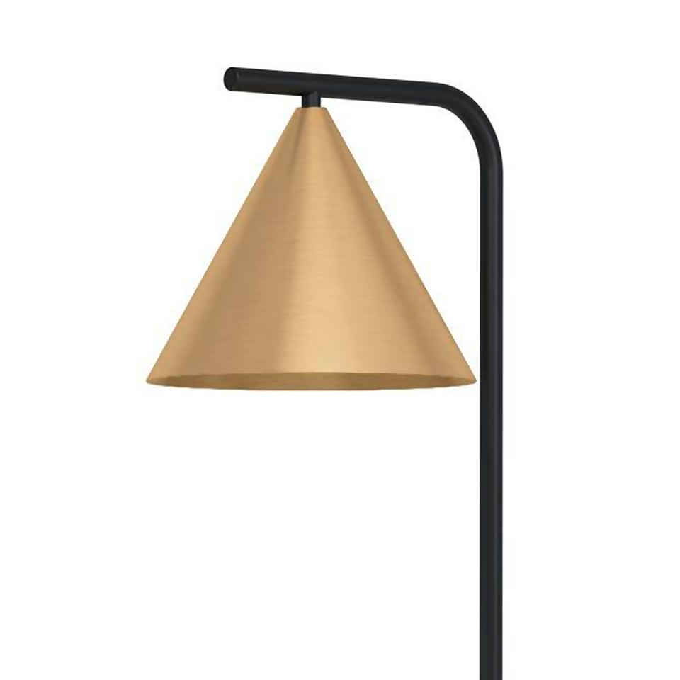 Eglo Narices Floor Lamp - Black & Brushed Brass