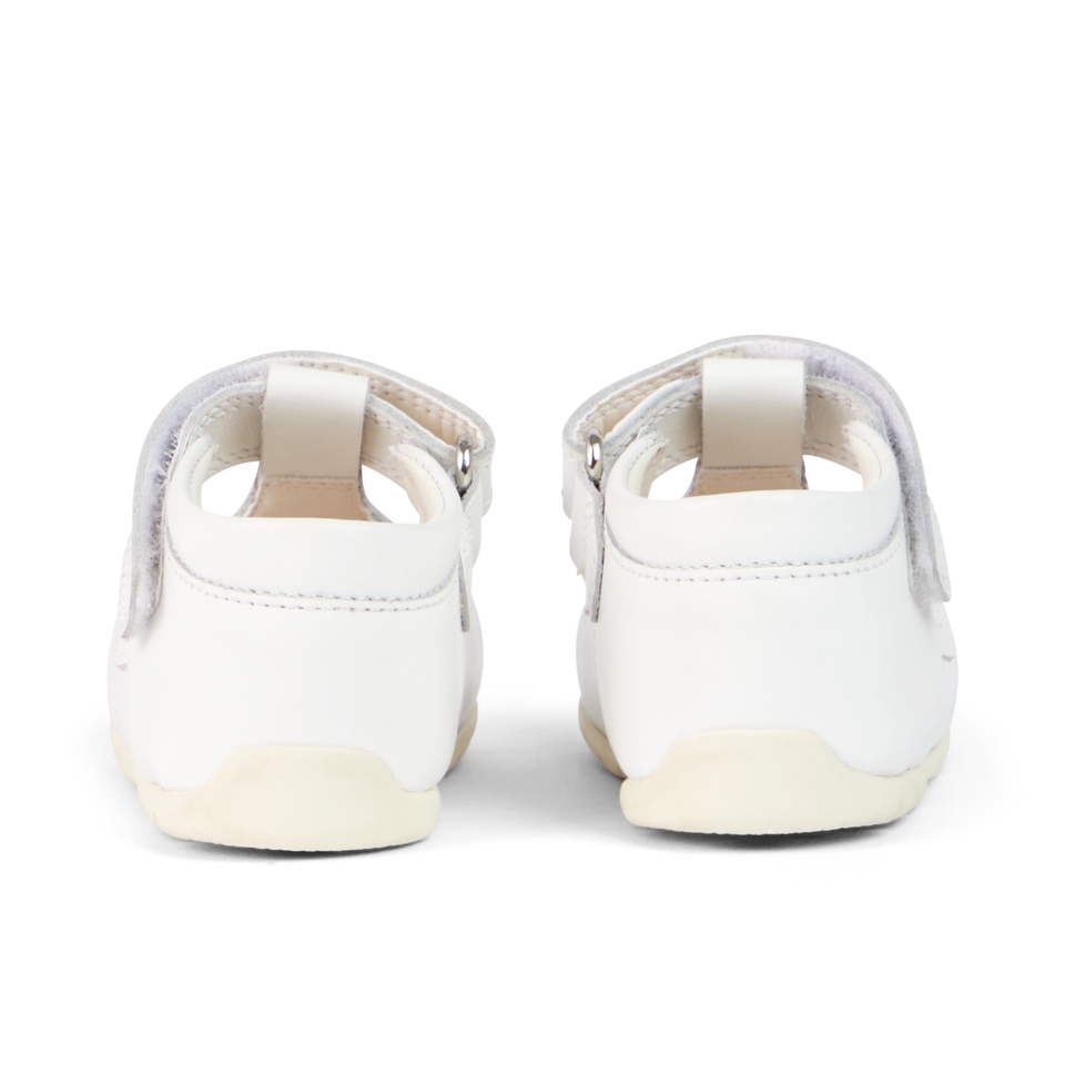 Baby Wriggle Flower Sandals Leather White
