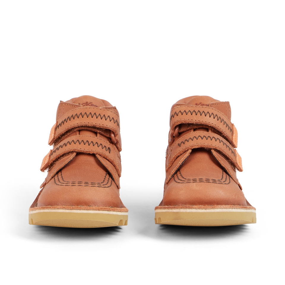 Infant Boys Kick Hi Roll ZigZag Boots Leather Tan