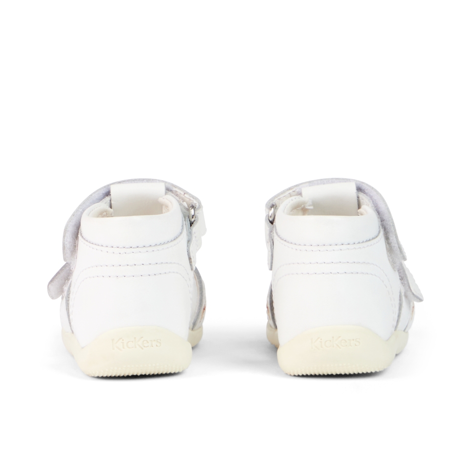 Baby Kick T-Bar Flower Shoes Leather White