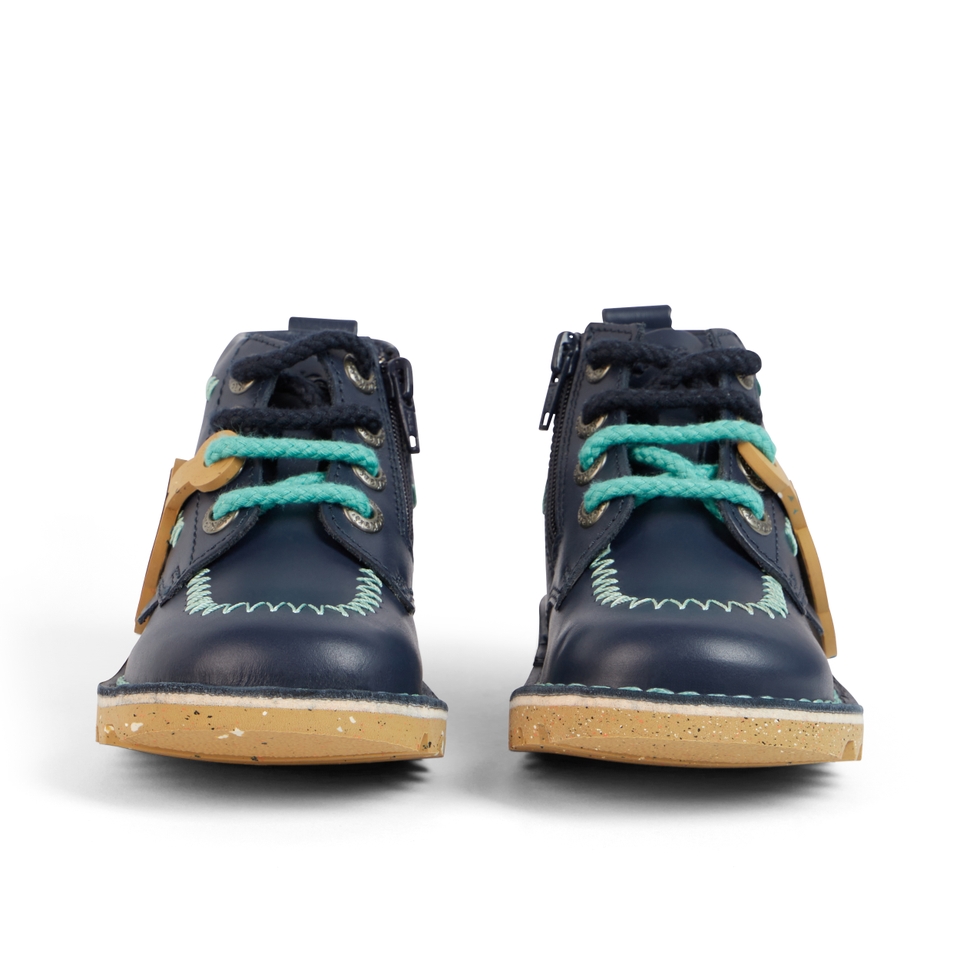 Infant Boys Kick Hi ZigZag Boots Leather Navy