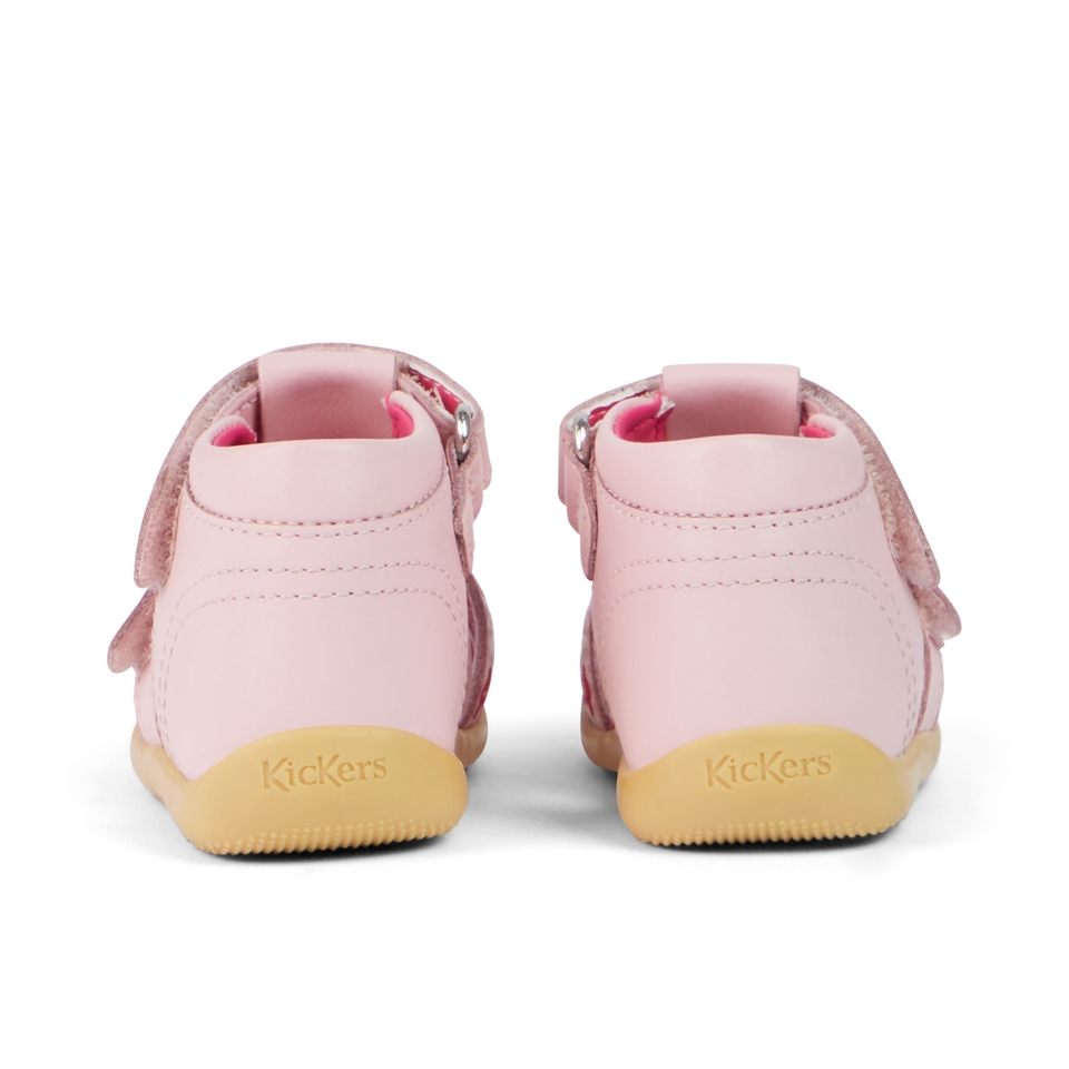 Baby Wriggle Flower Sandals Leather Pink