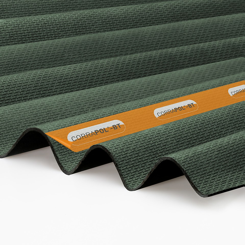 Corrapol®-BT Green Corrugated Bitumen Sheet 930 X 1000mm