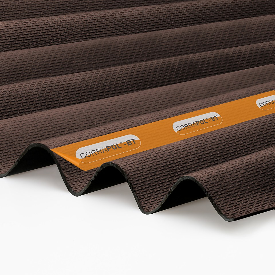 Corrapol®-BT Brown Corrugated Bitumen Sheet 930 X 1000mm
