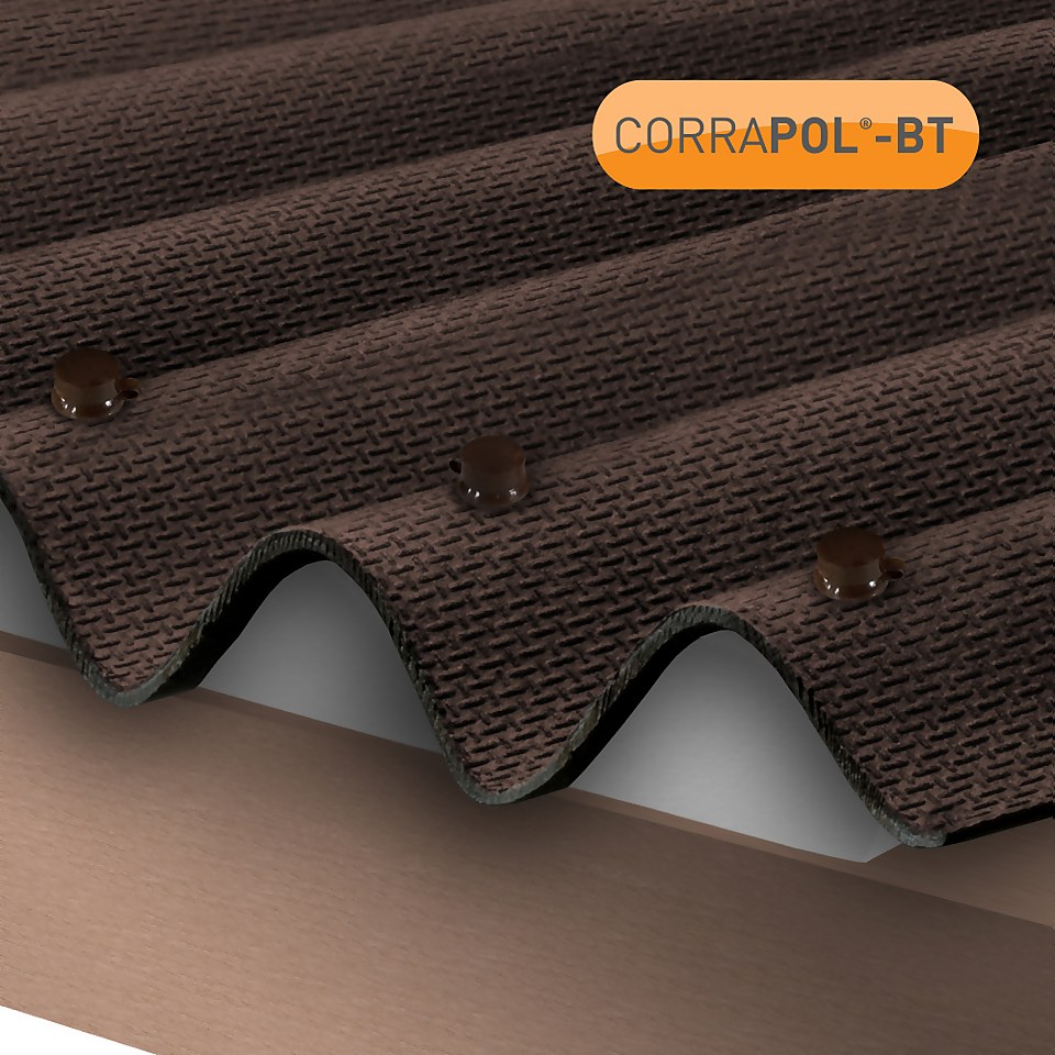 Corrapol®-BT Brown Corrugated Bitumen Sheet 930 X 1000mm
