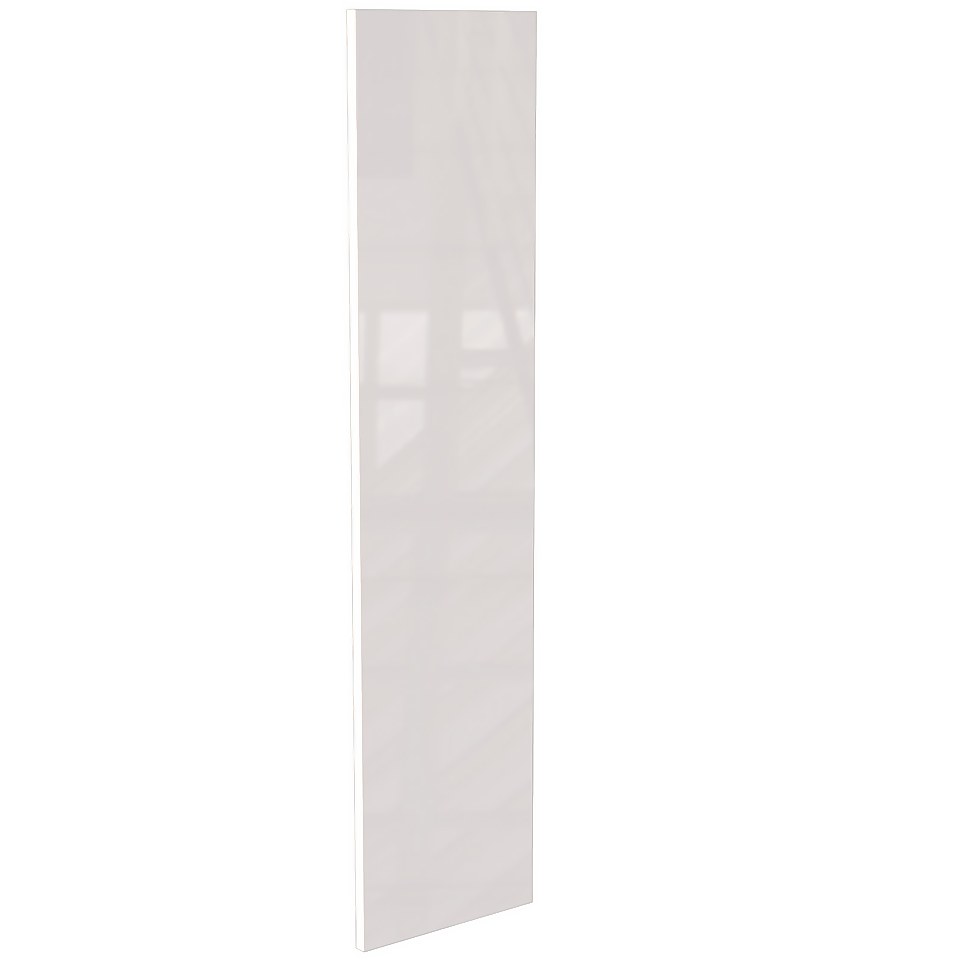Modern Slab Kitchen Larder Door (H)1236 x (W)297mm - Gloss White