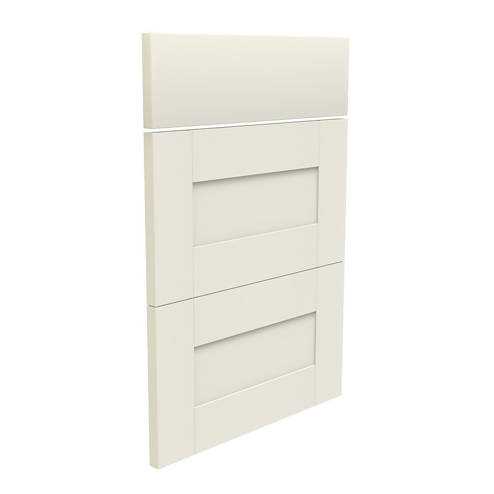 Classic Shaker Kitchen 3 Drawer fronts (W)497mm - Cream