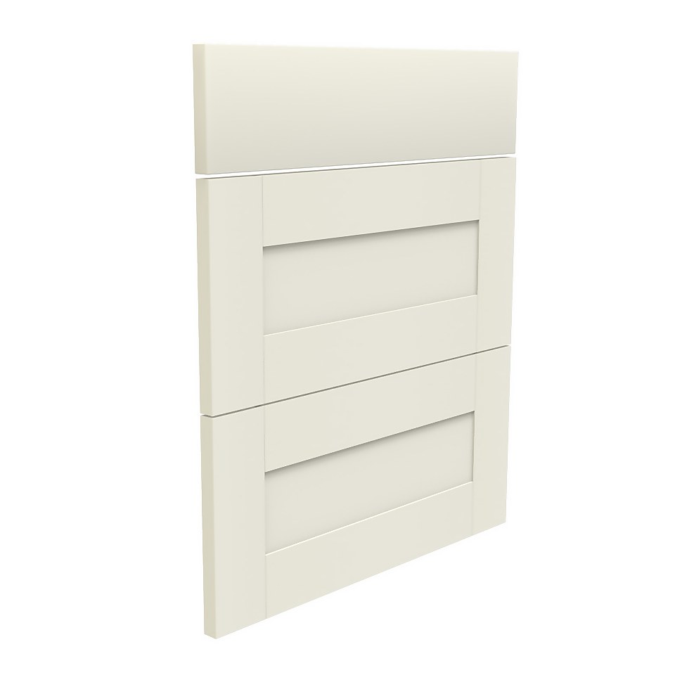 Classic Shaker Kitchen 3 Drawer fronts (W)597mm - Cream