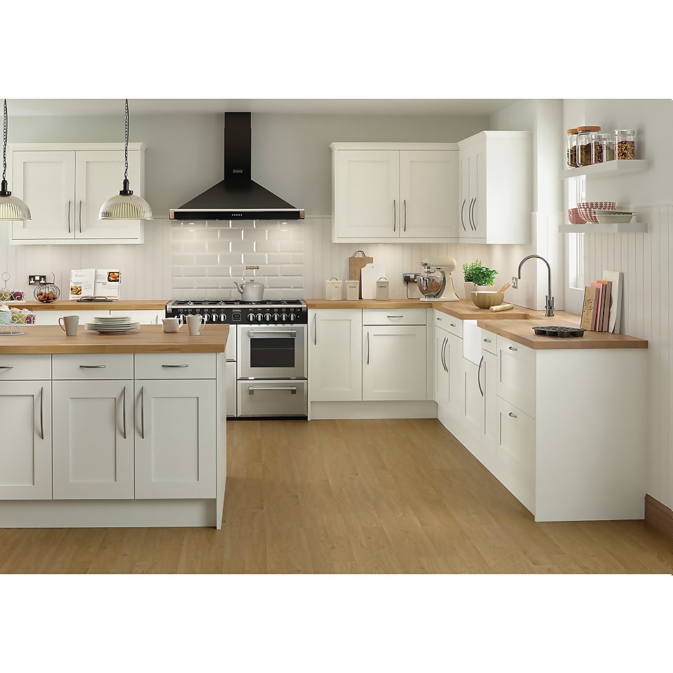 Classic Shaker Kitchen Clad-On Wall Panel (H)752 x (W)343mm - Cream