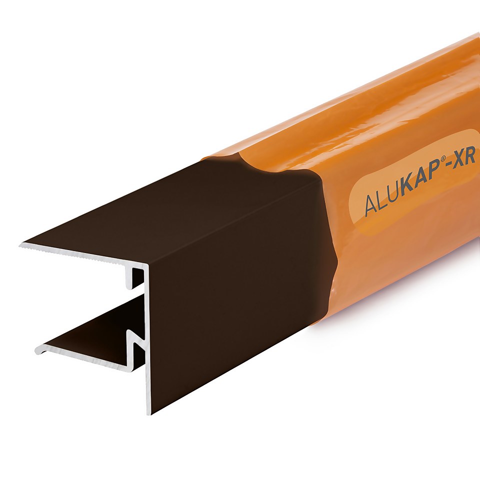 Alukap®-XR 25mm End Stop Bar 4.8m Brown