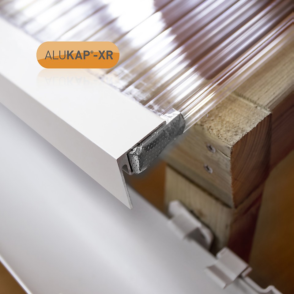Alukap®-XR 25mm End Stop Bar 3m White
