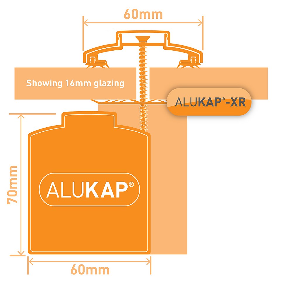 Alukap®-XR 60mm Bar 3.0m 55mm RG Alu E/Cap White
